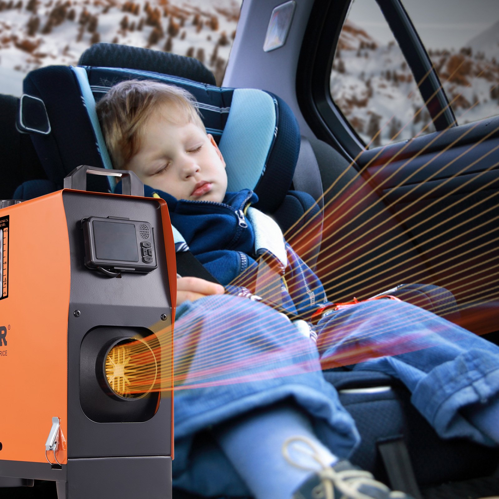 VEVOR 5 KW Diesel Air Heater, Bluetooth App Control All-on-one Diesel Heater with Automatic Altitude Adjustment, Remote Control and LCD, Portable Parking Heater for RV Trailer Camper Van Boat