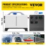 VEVOR Diesel Air Heater, 5KW Parking Heater, All in One 12V Truck Heater, Four Outlet Holes, with LCD Switch, Remote Control, Fast Heating Diesel Heater, For RV Truck, Boat, Bus, Car Trailer, Caravans