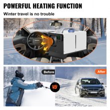VEVOR Diesel Air Heater 8KW Parking Heater 12V Truck Heater, One Outlet Air, with Black LCD Switch, Remote Control, Fast Heating Compact Heater Diesel, For Car, RV Truck, Boat, Campervans, Caravans