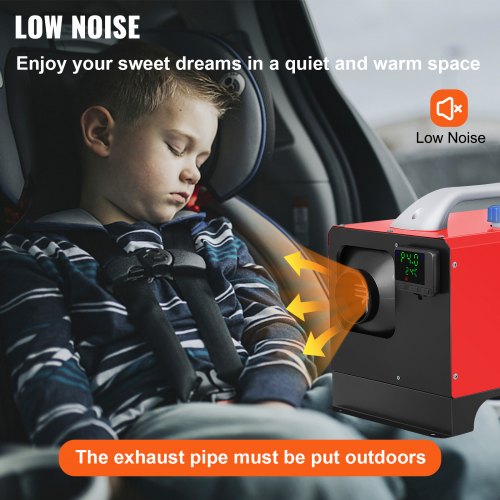 VEVOR Diesel Air Heater, 8KW Parking Heater, All in One 12V Truck Heater, One Outlet Hole, with Black LCD, Remote Control, Fast Heating Diesel Heater, For RV Truck, Boat, Bus, Car Trailer, Motorhomes