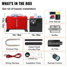 VEVOR Diesel Air Heater All in One, 8KW Diesel Heater 12V, Fast Heating, Diesel Parking Heater with Black LCD & Remote Control for RV Truck, Boat, Bus, Trailer and Motorhomes