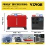 VEVOR Diesel Air Heater, 5KW Mini Parking Heater, 12V Truck Heater, Four Air Outlets, All in One Design, with LCD Switch, Remote Control, Fast Heating Diesel Heater, For RV Truck, Boat, Bus