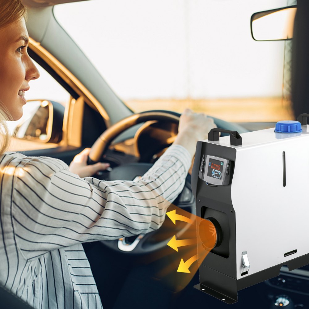 VEVOR Diesel Air Heater, 5KW Parking Heater, All in One 12V Truck Heater, One Air Outlet, LCD Switch, Remote Control, Fast Heating Diesel Heater, For Truck, Boat, Car Trailer, Campervans, Caravans