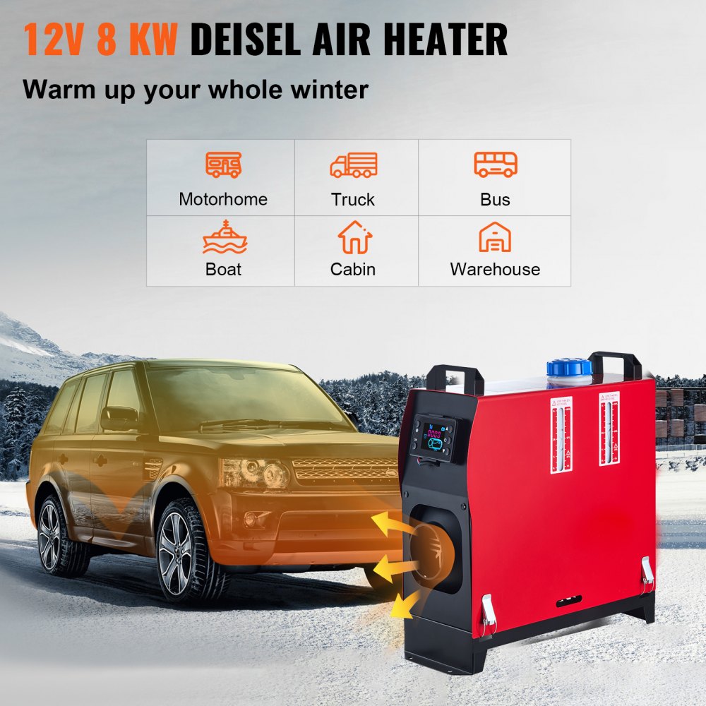 12V 5KW Diesel Air Heater For RV Trucks (With LCD Display & 1 Air Outlet)