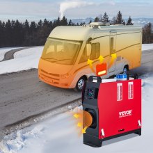 VEVOR 5KW Diesel Air Heater, All in One 12V Diesel Parking Heater Muffler, Diesel Heater Remote Control with LCD Switch