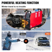 VEVOR 5KW Diesel Air Heater, All in One 12V Diesel Parking Heater Muffler, Diesel Heater Remote Control with LCD Switch