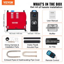 VEVOR 5KW Diesel Air Heater All in One 12V Diesel Parking Heater Silencer 5000W Diesel Heater Remote Control with LCD Switch for RV Motorhome Bus and Trailer