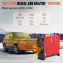 VEVOR 5KW Diesel Air Heater All in One 1 Air Outlet Diesel Heater 12V Remote Control Parking Heater Silencer with Blue LCD Switch for RV Trucks Bus and Trailer