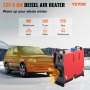 VEVOR 12V Dieselový ohrievač Tlmič naftového ohrievača vzduchu 8KW Dieselový ohrievač vzduchu s ovládaním spínača v tvare labky pre osobné automobily, obytné automobily, čln a autobus