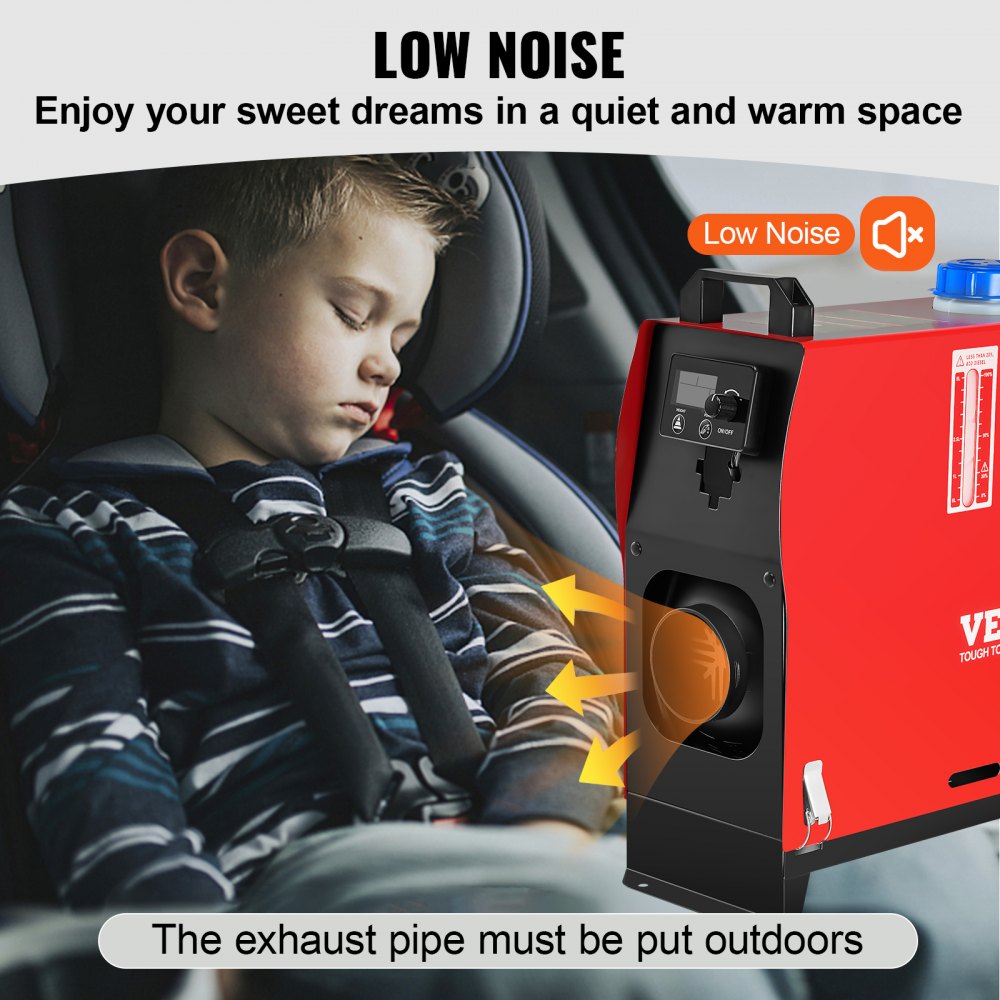 Air Diesel Heater Fuel 12V 8KW With LCD Switch 1 Air Outlet For RV Trucks