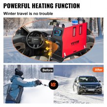 VEVOR 8KW Diesel Air Heater Muffler Diesel Heater 12V 8000W Diesel Parking Heater Remote Control Remote Control with LCD Switch for Car Bus Trucks Motor-Home and Boats