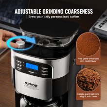 Cafetera de goteo VEVOR de 12 tazas con temporizador de 24 horas para preparación automática