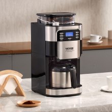 Cafetera de goteo VEVOR de 8 tazas con temporizador de 24 horas para preparación automática