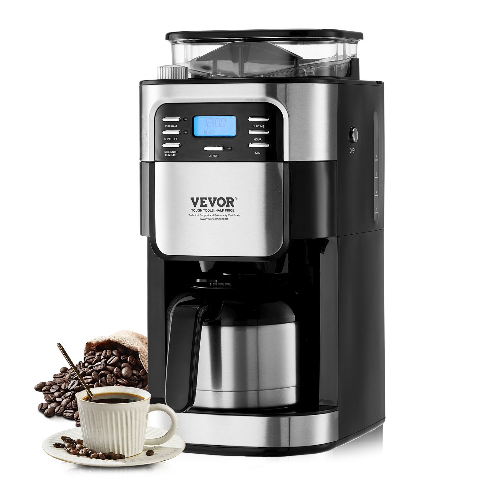 8-Cup Coffee Maker Drip Coffee Machine with 24-Hour Timer for Auto Brew 8-Cup Coffee Maker Drip Coffee Machine with 24-Hour Timer for Auto Brew