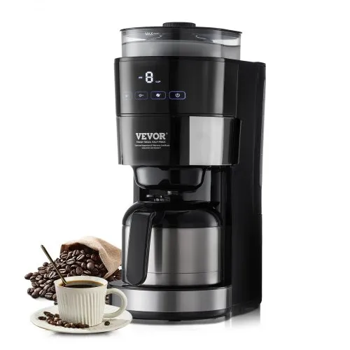 VEVOR Coffee Maker with Grinder, Cup Programmable Coffee Machine