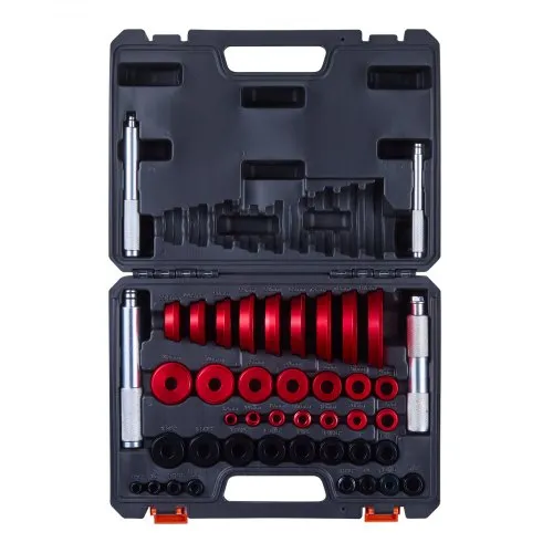 VEVOR Bearing Press Kit, 43 Pcs, Bearing Race and Seal Driver Set with 39 Bushings & Handle Shafts, Bushing Driver Tool Set, Heavy Duty Aluminum Alloy Removal Installation Tool Kit with Storage Case