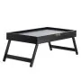 black VEVOR bed tray table with foldable legs and rectangular surface.