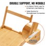 VEVOR Bed Tray Table with Foldable Legs, Bamboo Breakfast Tray for Sofa, Bed, Eating, Snacking, and Working, Folding Serving Laptop Desk Tray, Portable Food Snack Platter for Picnic, 50x30 cm