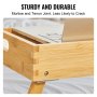 VEVOR Bed Tray Table with Foldable Legs & Media Slot, Bamboo Breakfast Tray for Sofa, Bed, Eating, Snacking, and Working, Serving Laptop Desk Tray TV Tray, Portable Food Snack Platter, 21.6" x 13.8"