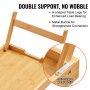 VEVOR 2-Pack Bed Tray Table with Foldable Legs, Bamboo Breakfast Tray for Sofa, Bed, Eating, Snacking, and Working, Folding Serving Laptop Desk Tray, Portable Food Snack Platter for Picnic, 15.7"x11"