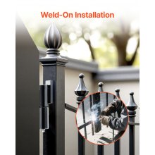 7-Inch Heavy Duty Gate Hinges 2 PCS Weld On Barrel Hinge for Swing Trailer Gate