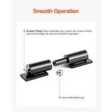 7-Inch Heavy Duty Gate Hinges 2 PCS Weld On Barrel Hinge for Swing Trailer Gate
