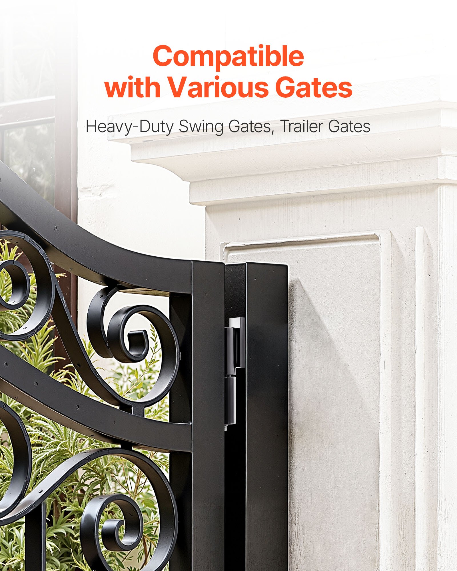 VEVOR Heavy Duty Gate Hinges, 2-Pack 7-Inch Barrel Gate Hinge, Weld On Hinges 900 lbs Load Capacity for Swing Trailer Gates, Grease Zerk Fitting & Internal Ball Bearings for Smooth Operation