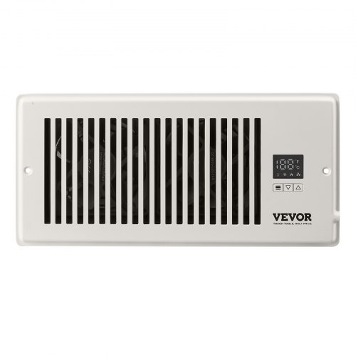 VEVOR Register Booster Fan, Quiet Vent Booster Fan Fits 4” x 10” Register Holes, with Remote Control and Thermostat Control, Adjustable Speed for Heating Cooling Smart Vent, White