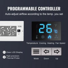 Quiet Register Booster Fan Heating/Cooling 6 x 10 inch with Remote White