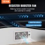 Quiet Register Booster Fan Heating/Cooling 6 x 12 inch with Remote White