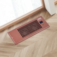 VEVOR Register Booster Fan, Quiet Vent Booster Fan Fits 4” x 12” Register Holes, with Remote Control and Thermostat Control, Adjustable Speed for Heating Cooling Smart Vent, Brown