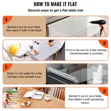 VEVOR 96x 42 Inch Thick Clear Table Protector Clear PVC Tablecloth Table Top Protector 2mm Thick Table Cover Rectangular Table Pads for Dining Room Table Desk