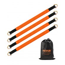 VEVOR Axle Straps Axle Tow Straps D Ring 5.08 cm x 97.536 cm for Trailer Truck