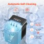 Portable Countertop Ice Maker 26Lbs/24H Self-Cleaning with Scoop Basket Home Bar