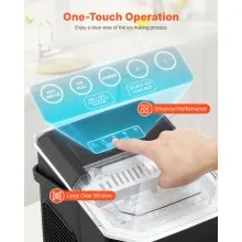 Portable Countertop Ice Maker 26Lbs/24H Self-Cleaning with Scoop Basket Home Bar