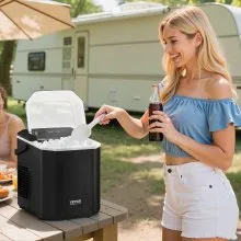 Portable Countertop Ice Maker 26Lbs/24H Self-Cleaning with Scoop Basket Home Bar