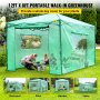 VEVOR 12'x 8'x 8' Pop-Up Greenhouse, Set Up in Minutes, Portable Greenhouse with Doors & Windows. High Strength PE Cover & Powder-Coated Steel Construction