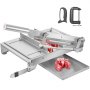 VEVOR Meat Bone Cutter Manual Frozen Meat Slicer Stainless Steel Meat Cutter Machine Bone Cutter with 13.5 inch Blade Ribs Chopper with Blade Sharpener & G-Shaped Clamp for Ribs Lamb Chops Spine, etc.