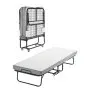 VEVOR Rollaway Bed, 31 in x 75 in Folding Bed with 4 in Mattress, Twin Size Foldable Bed with Sturdy Metal Frame & Memory Foam Mattress, Portable Twin Roll Away Bed with Mattress, for Adults, Guest