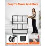 VEVOR Rollaway Bed, 38 in x 75 in Folding Bed with 5 in Mattress, Twin Size Foldable Bed with Sturdy Metal Frame & Memory Foam Mattress, Portable Twin Roll Away Bed with Mattress, for Adults, Guest