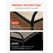 Full Size Bunkie Board 0.4" Foldable Bed Board Slats with Connection 8 Pcs