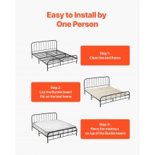 Full Size Bunkie Board 0.4" Foldable Bed Board Slats with Connection 8 Pcs