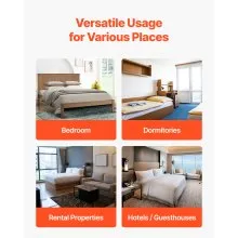 VEVOR Full Size Bunkie Board, 0.4 in Foldable Bed Board Slats with Connection, Wooden Mattress Support for Full Size Bed, Support Under Mattress Boards, Ready to Use, 8 Piece, Burlywood