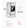 VEVOR 20 Lbs/Min Ice Dispenser 180 Lbs Storage Capacity Ice Bin for Ice Maker
