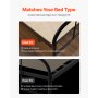 VEVOR Twin Size Bunkie Board, 0.4 in Foldable Bed Board Slats with Connection, Wooden Mattress Support for Twin Size Bed, Support Under Mattress Boards, Ready to Use, 8 Piece, Burlywood