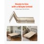 VEVOR Twin Size Bunkie Board, 0.4 in Foldable Bed Board Slats with Connection, Wooden Mattress Support for Twin Size Bed, Support Under Mattress Boards, Ready to Use, 8 Piece, Burlywood
