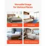 VEVOR Twin Size Bunkie Board, 10 mm Foldable Bed Board Slats with Connection, Wooden Mattress Support for Twin Size Bed, Support under Mattress Boards, Ready to Use, 8 Piece, Burlywood