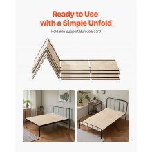 Twin Size Bunkie Board 0.4" Foldable Bed Board Slats with Connection 8 Pcs