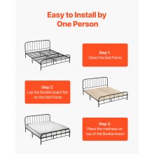 Twin Size Bunkie Board 0.4" Foldable Bed Board Slats with Connection 8 Pcs