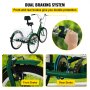 VEVOR Tricycle Adult 24’’ Wheels Adult Tricycle 1-Speed 3 Wheel Bikes For Adults Three Wheel Bike For Adults Adult Trike Adult Folding Tricycle Foldable Adult Tricycle 3 Wheel Bike Trike For Adults